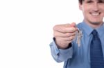 This Is Your New House Key Stock Photo