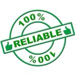 Hundred Percent Reliable Means Absolute Depend And Relying Stock Photo