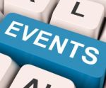 Events Key Means Occasion Or Incident Stock Photo