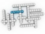 3d Image Asthma Word Cloud Concept Stock Photo