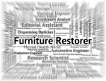 Furniture Restorer Means Refurbisher Occupations And Job Stock Photo