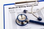 Healthcare Cost Concept With Medical Bill Stock Photo