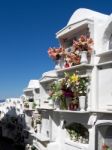 View Of The Cemetery In Casares Spain Stock Photo