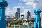 View Of The City Of London Skyline From Tower Bridge Stock Photo