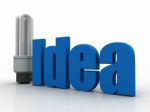 3d Rendering Fluorescent Cfl Lamp Idea Concept Stock Photo