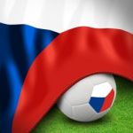 Soccer Ball And Czech Republic Flag Stock Photo