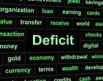 Deficit Debts Means Financial Obligation And Arrears Stock Photo