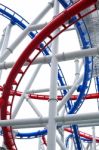 Roller Coaster Rail Stock Photo