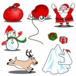 Christmas Cartoon Icon Stock Photo