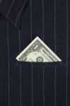 Dollar Bill In Shirt Pocket Stock Photo