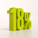 Percentage Sign, 18 Percent Stock Photo
