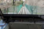 Funicular Carriage In Bergamo Stock Photo