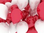 Red And White Balloons Stock Photo