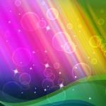 Rainbow Bubbles Background Shows Circles And Ripples
 Stock Photo