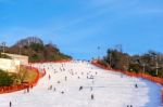 Skiing At Vivaldi Park Ski Resort Stock Photo