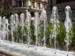 Granada, Andalucia/spain - May 7 : Fountain Surrounding The Monu Stock Photo
