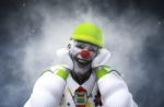 3d Illustration Of Scary Clown,mixed Media Stock Photo