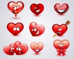 Heart Icon With Laugh And Smile Stock Photo