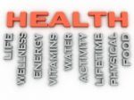 3d Image Health  Issues Concept Word Cloud Background Stock Photo