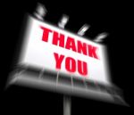 Thank You Sign Displays Message Of Appreciation And Gratefulness Stock Photo