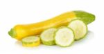 Yellow Zucchini Isolated On The White Background Stock Photo