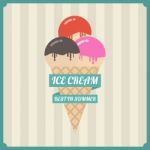 Retro Ice Cream Poster Stock Photo