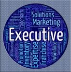 Executive Word Means Director General And Chairwoman Stock Photo