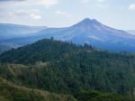 Bali Volcano, Agung Mountain From Kintamani In Bali Stock Photo