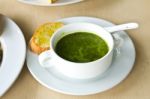 Spinach Soup Stock Photo