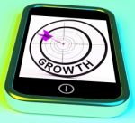 Growth Smartphone Shows Expansion  And Advancement Through Inter Stock Photo