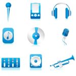 Set Of Musical Component Stock Photo