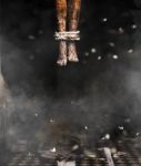 Devil's Legs,3d Illustration Of Dead Body's Legs Hang From The Ceiling Stock Photo