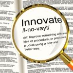 Innovate Definition Magnifier Stock Photo