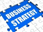 Business Strategy Shows Plan Thinking Or Planning Stock Photo