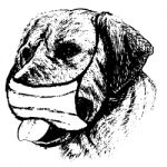 Illustration Of Labrador Retriever Dog With Mask Stock Photo