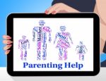 Parenting Help Shows Mother And Child And Advice Stock Photo