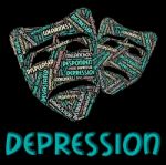 Depression Word Represents Hopelessness Sad And Text Stock Photo