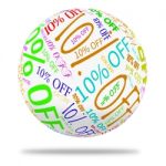 Ten Percent Off Means Sale Closeout And Offers Stock Photo