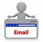 Email Webpage Represents Postal Post And Correspond 3d Rendering Stock Photo