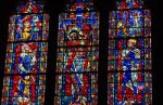 Stained Glass Window From National Cathedral Stock Photo