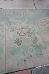 Elizabeth Taylor Signature And Handprints Hollywood Stock Photo