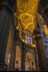 Interior View Of The Cathedral Of The Incarnation In Malaga Stock Photo