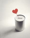Heart Symbol And Donation Stock Photo