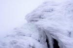 Wind Painted Snow Texture Pattern On Stone Background, Winter Background Stock Photo