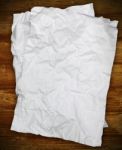 White Crumpled Paper Stock Photo