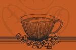 A Cup Coffee Drawing Stock Photo