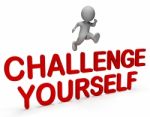 Challenge Yourself Represents Hard Times And Ambition 3d Renderi Stock Photo