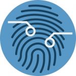 Fingerprint Scan Sensor Stock Photo