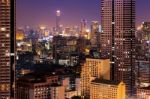 Bangkok Skyline At Night Stock Photo