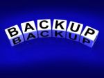 Backup Blocks Mean Store Restore Or Transfer Documents Or Files Stock Photo